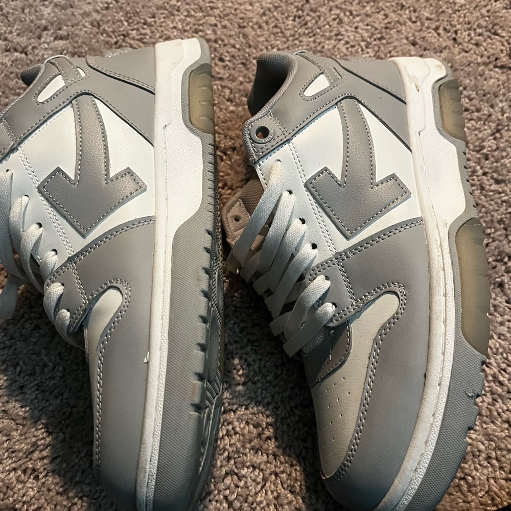 Off-White Gray and White Sneakers